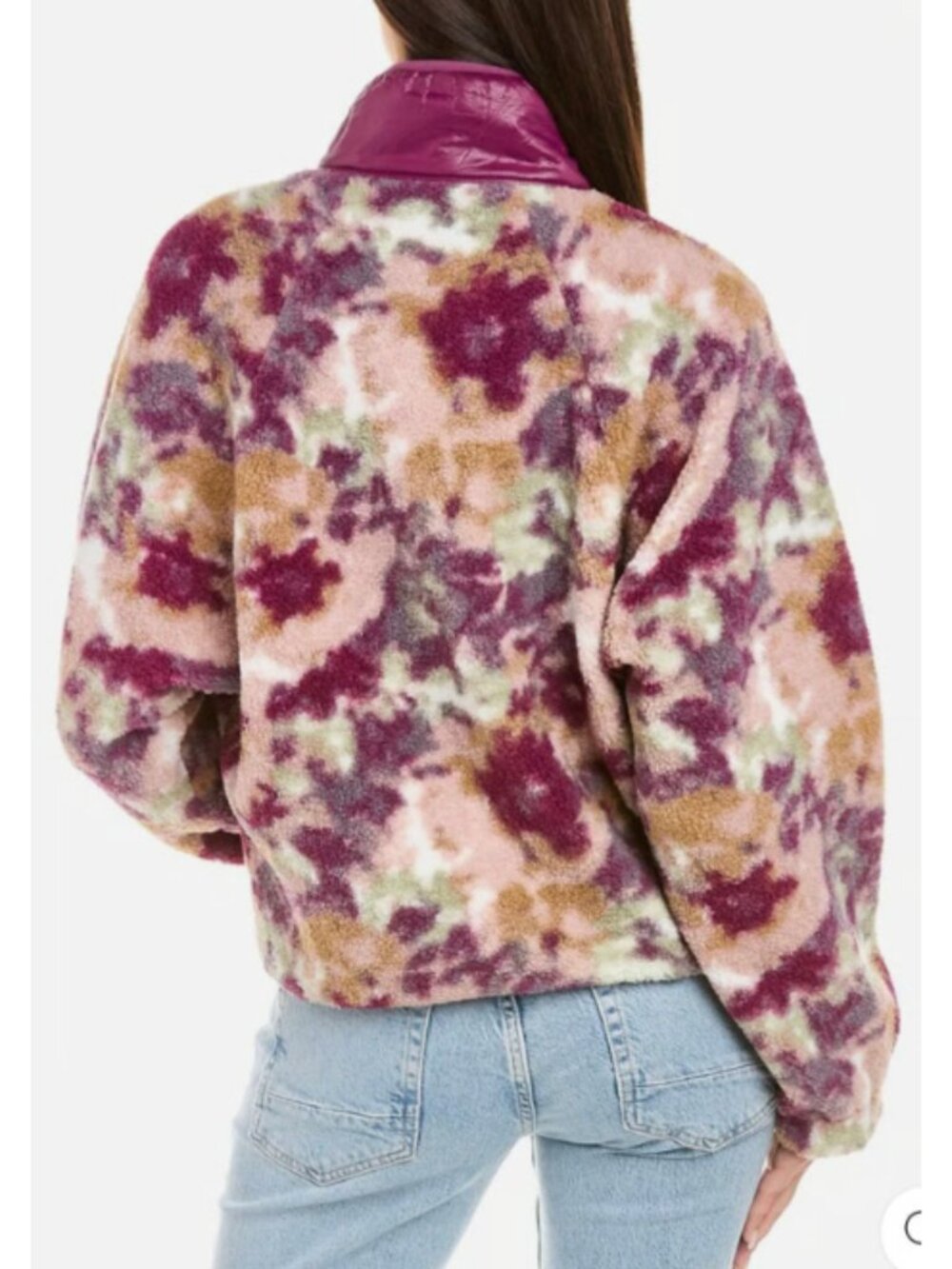 NWT Johnny Was Calme Purple Floral Sherpa Jacket L - Picture 11 of 14